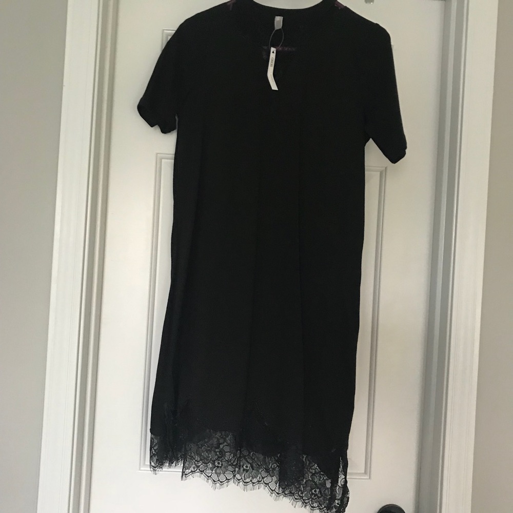 ASOS maternity dress, black lace detail- size 2